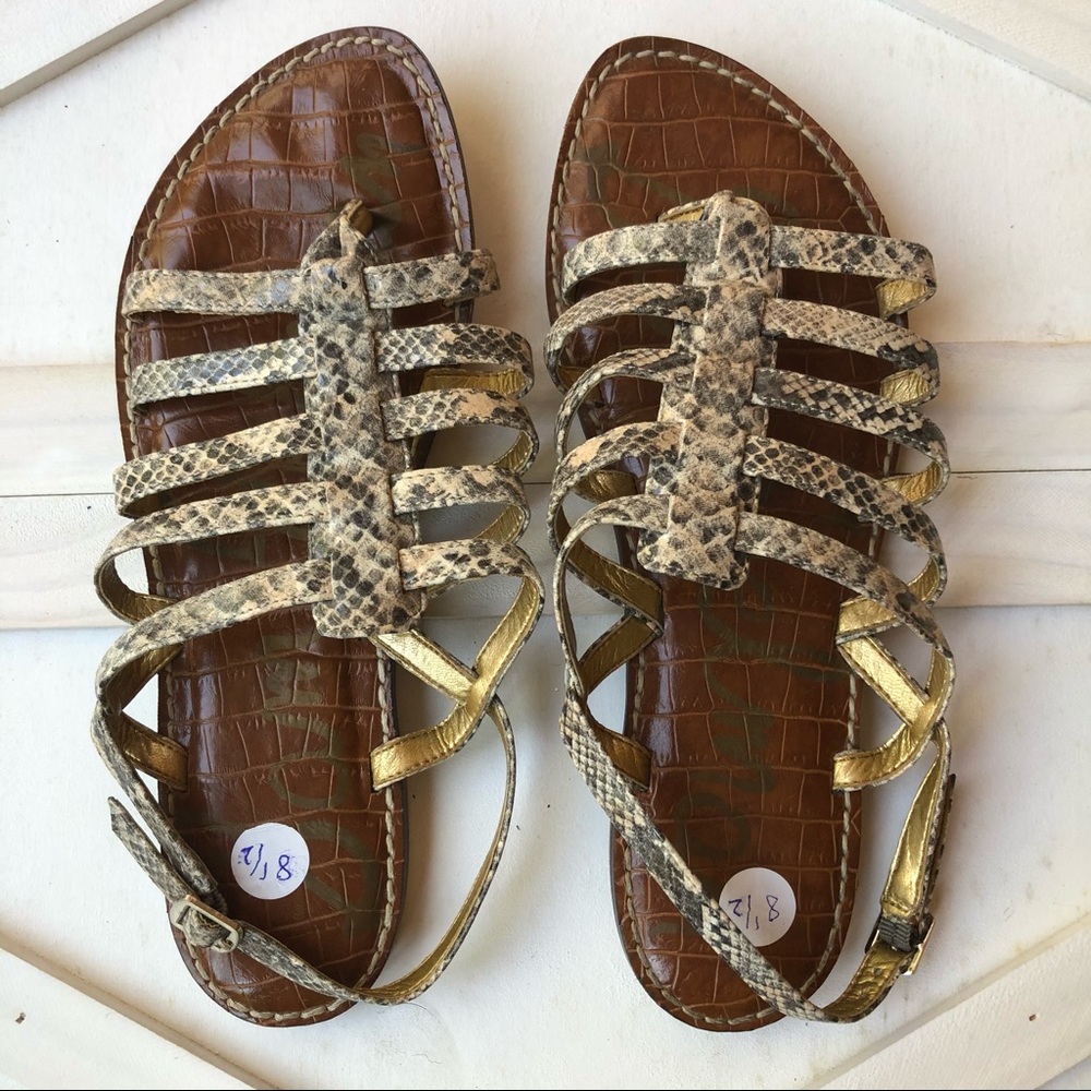 Sam Edelman Snakeskin Thong Sandal 8.5